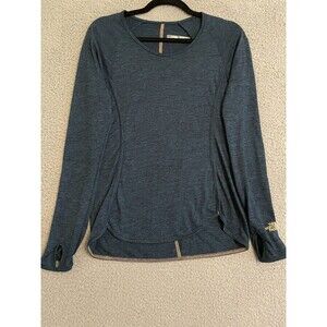 The North Face TNF Women's XS Flashdry LS Teal  Poly Lightweight Heathered